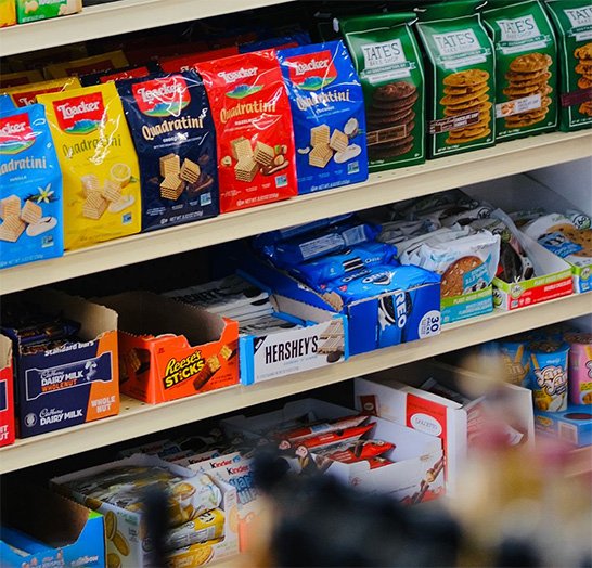 Packaging on retail shelves