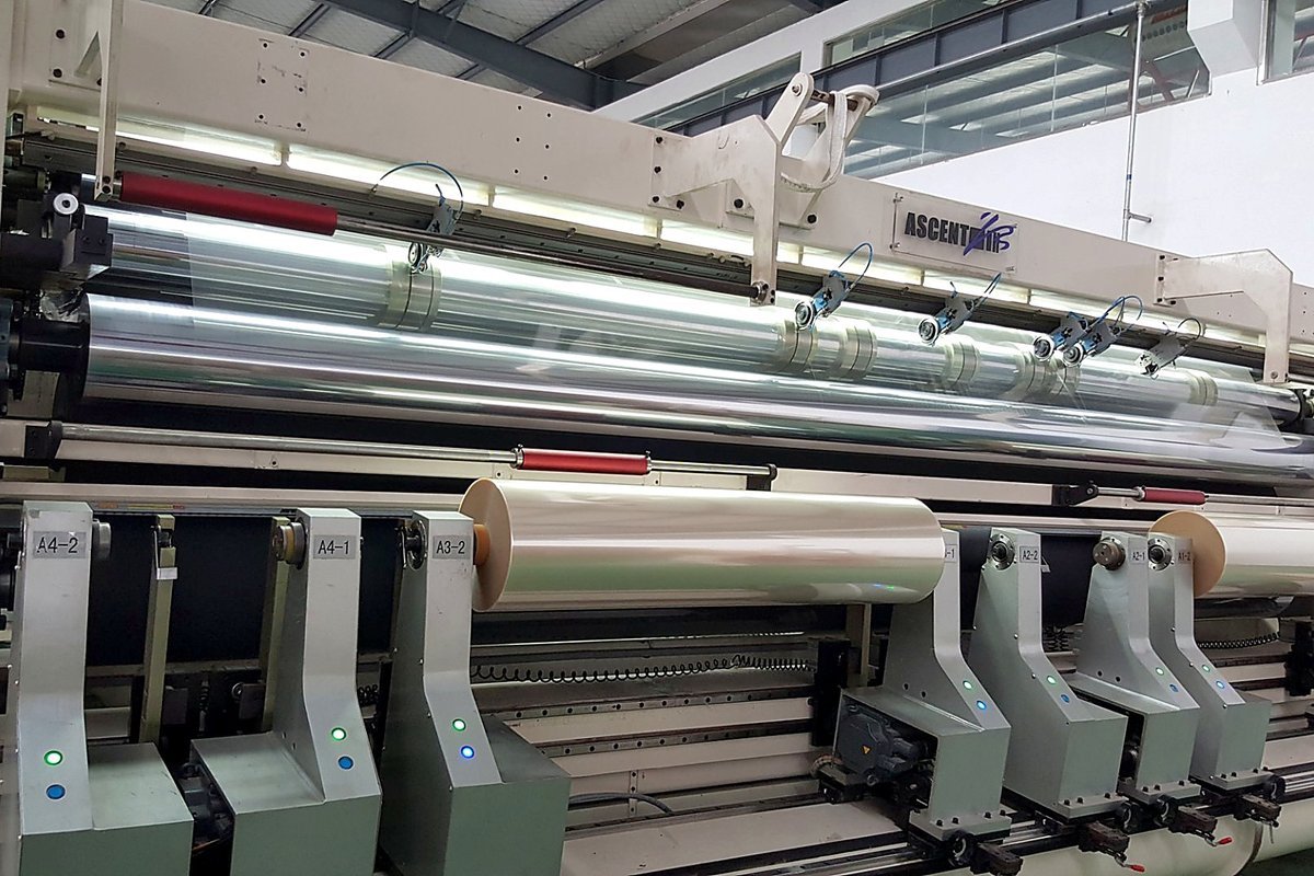 Multi-lane slitting and rewinding line with in-line tension control