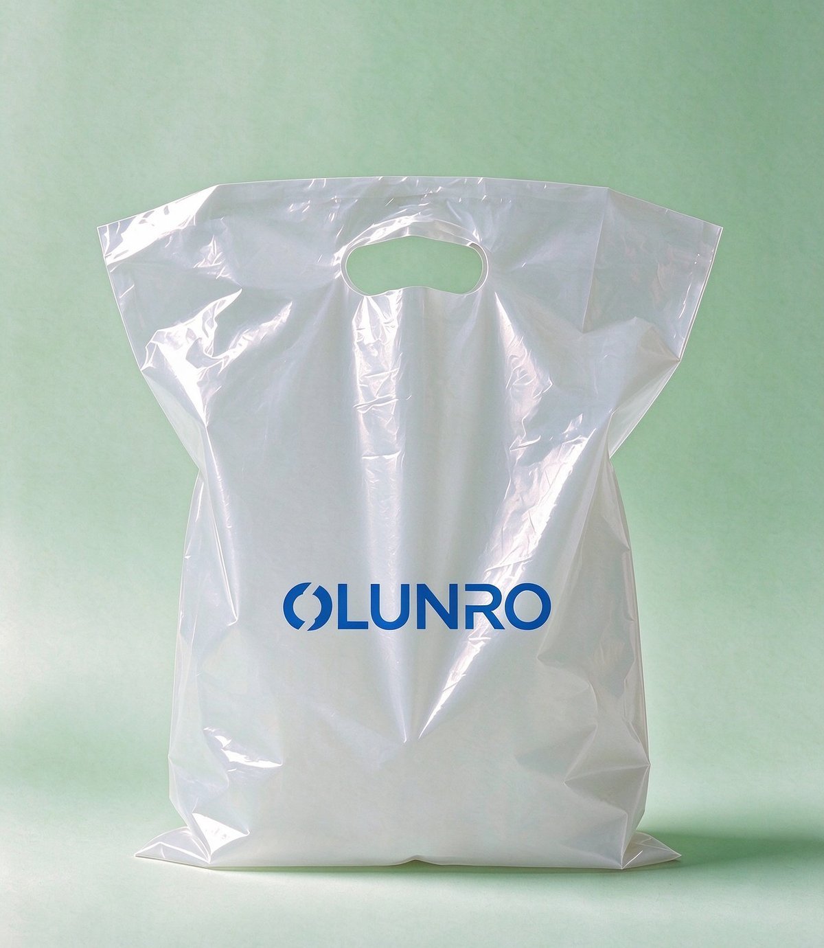 Bolsa de PE (PCR) con asa pegada