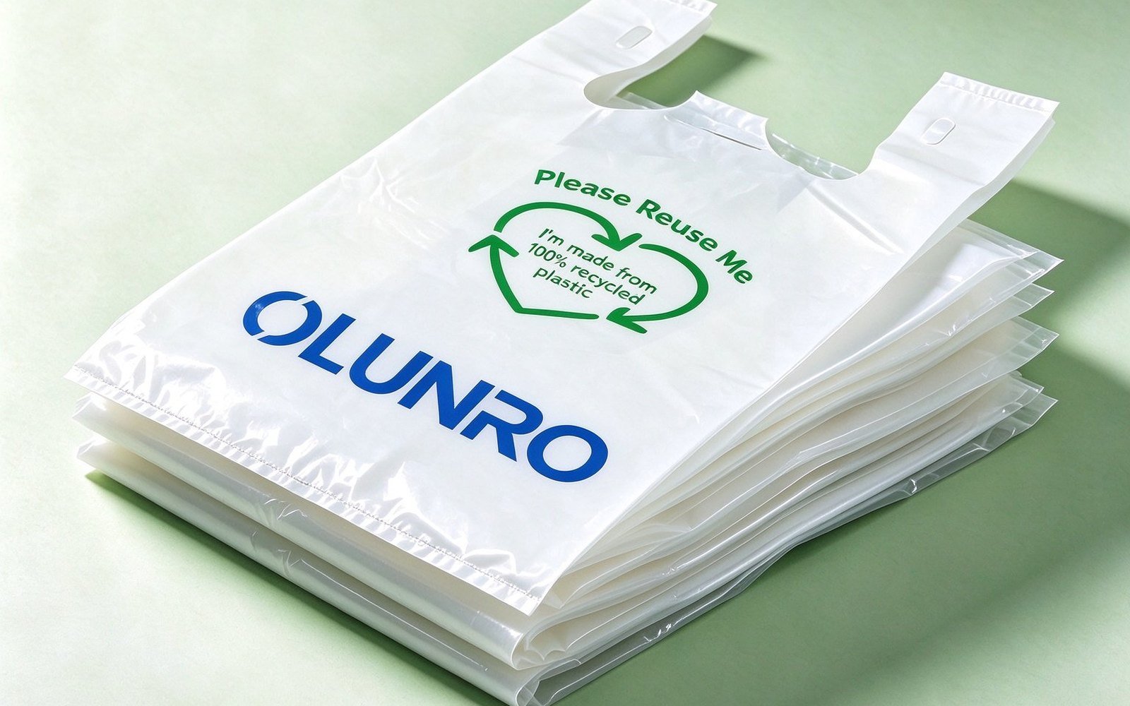 PCR PE shopping bag